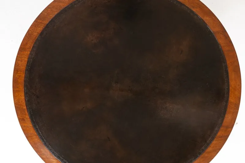 New Pamono English Regency Mahogany Drum Table