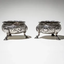 Clearance Pamono English Silver Salt Cellars, Set of 2
