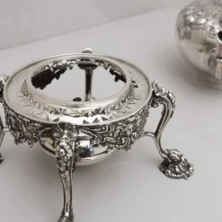 Sale Pamono English Silver Teapot with Stand by T. Heming and S. Whitford