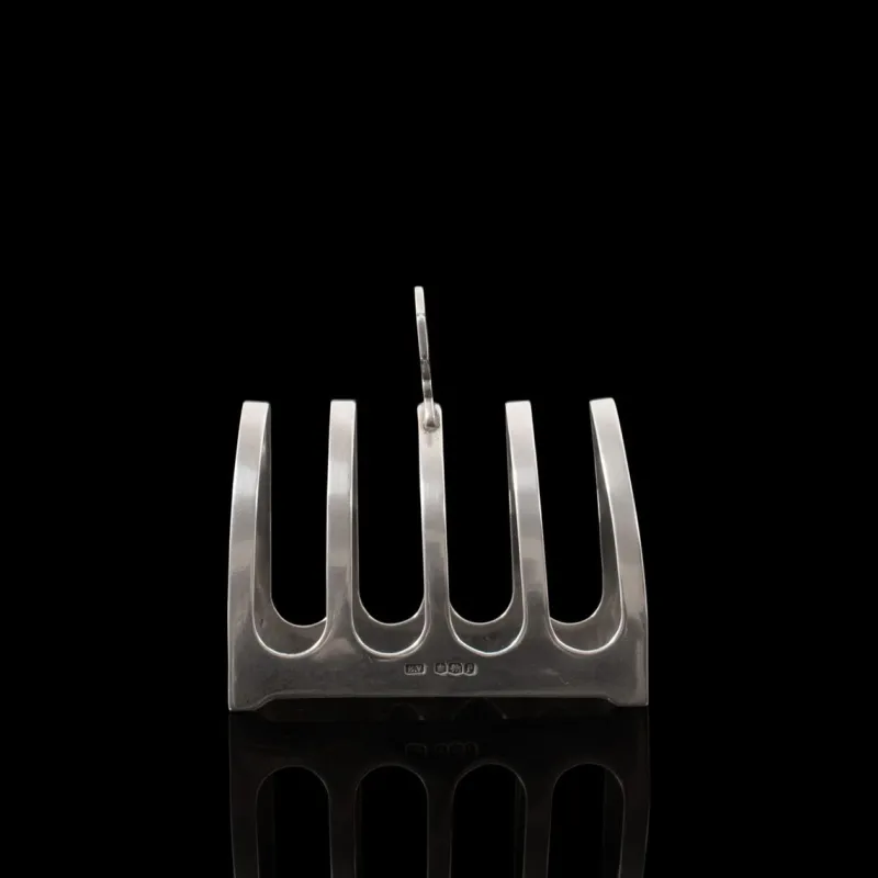 Discount Pamono English Silver Toast Rack by Edward Viner, 1932