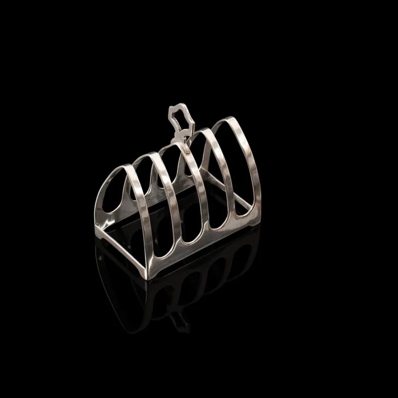 Discount Pamono English Silver Toast Rack by Edward Viner, 1932