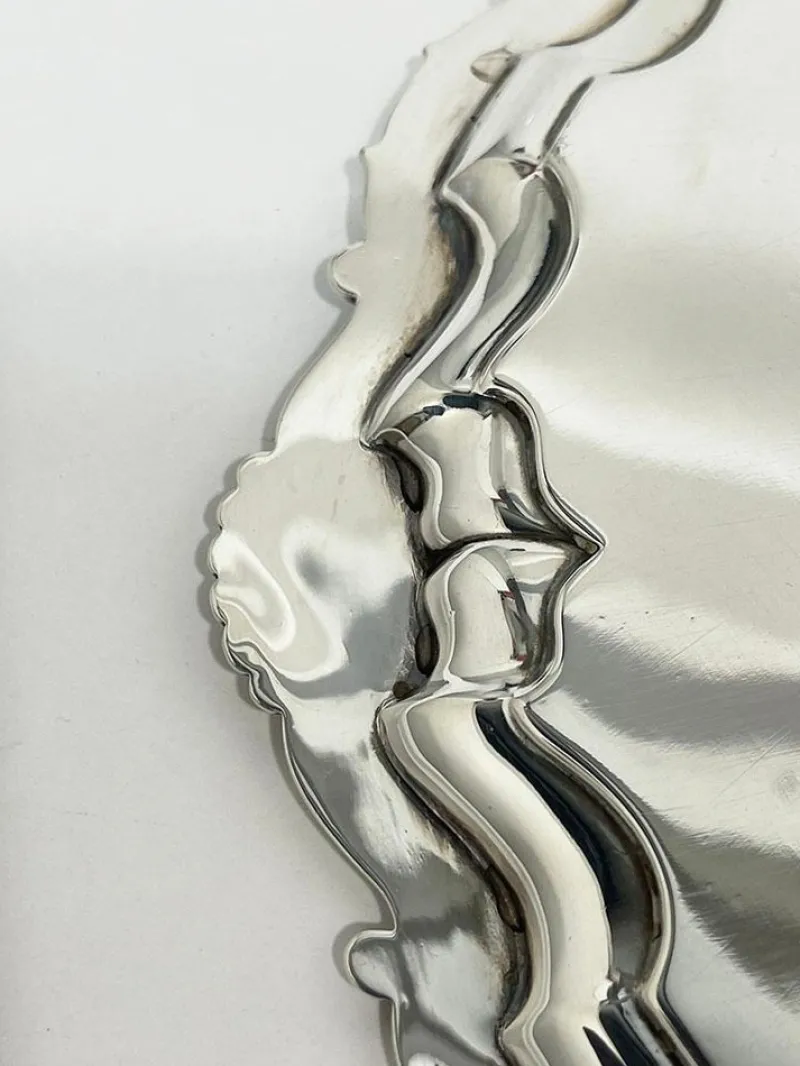 New Pamono English Silver Tray on Paw Feet attributed to Gibson and Langman, 1898