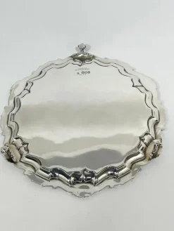 New Pamono English Silver Tray on Paw Feet attributed to Gibson and Langman, 1898