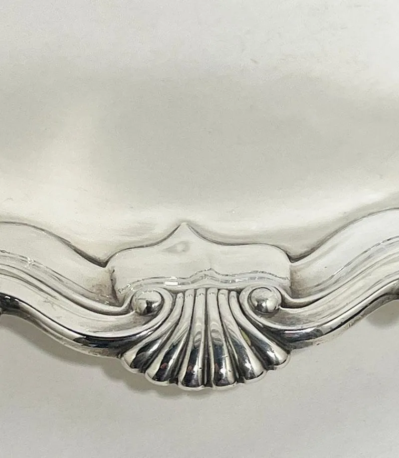 New Pamono English Silver Tray on Paw Feet attributed to Gibson and Langman, 1898