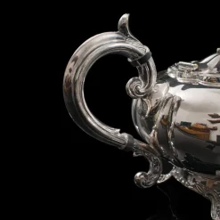 Pamono English Silver-Plated Tea Service from Viners of Sheffield, 1960s, Set of 2><noscript><img width=