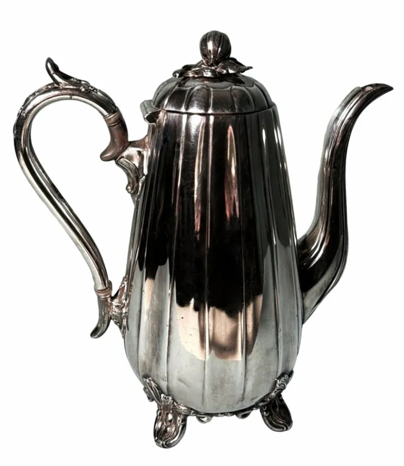 Pamono English Teapot in Silver-Plating from Dixon James, 1890> Coffee & Tea Service