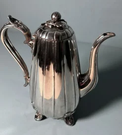 Pamono English Teapot in Silver-Plating from Dixon James, 1890><noscript><img width=