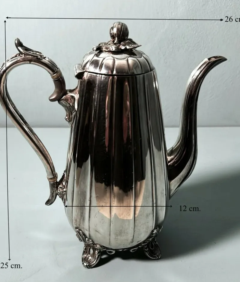 Pamono English Teapot in Silver-Plating from Dixon James, 1890> Coffee & Tea Service