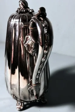Pamono English Teapot in Silver-Plating from Dixon James, 1890><noscript><img width=