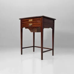 Pamono English Victorian Style Console Table in Wood with Mirror and Drawers, 1930s