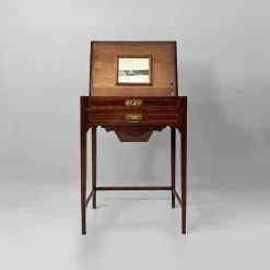 Pamono English Victorian Style Console Table in Wood with Mirror and Drawers, 1930s