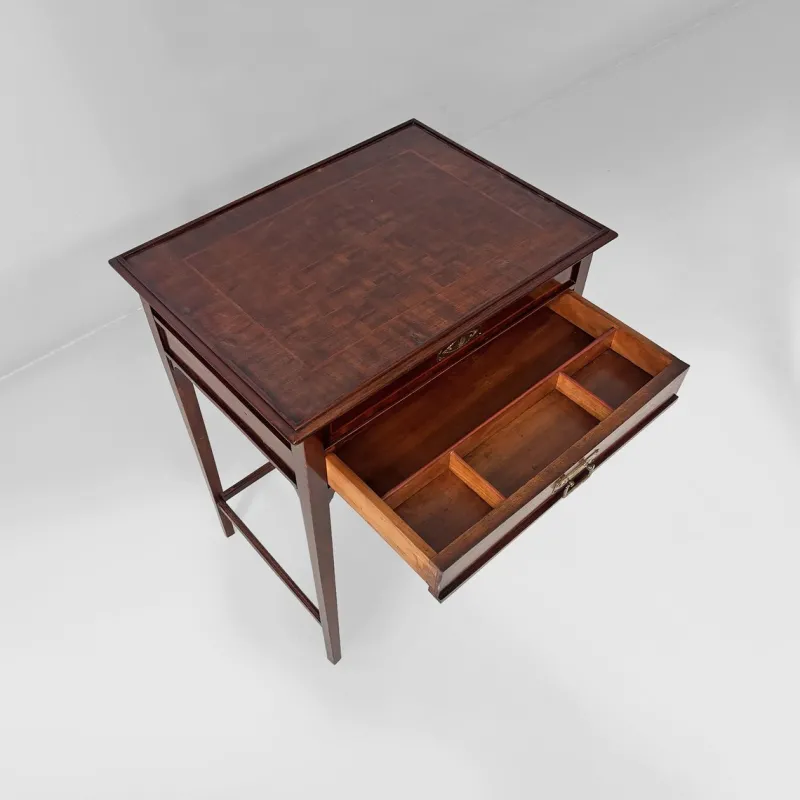 Pamono English Victorian Style Console Table in Wood with Mirror and Drawers, 1930s