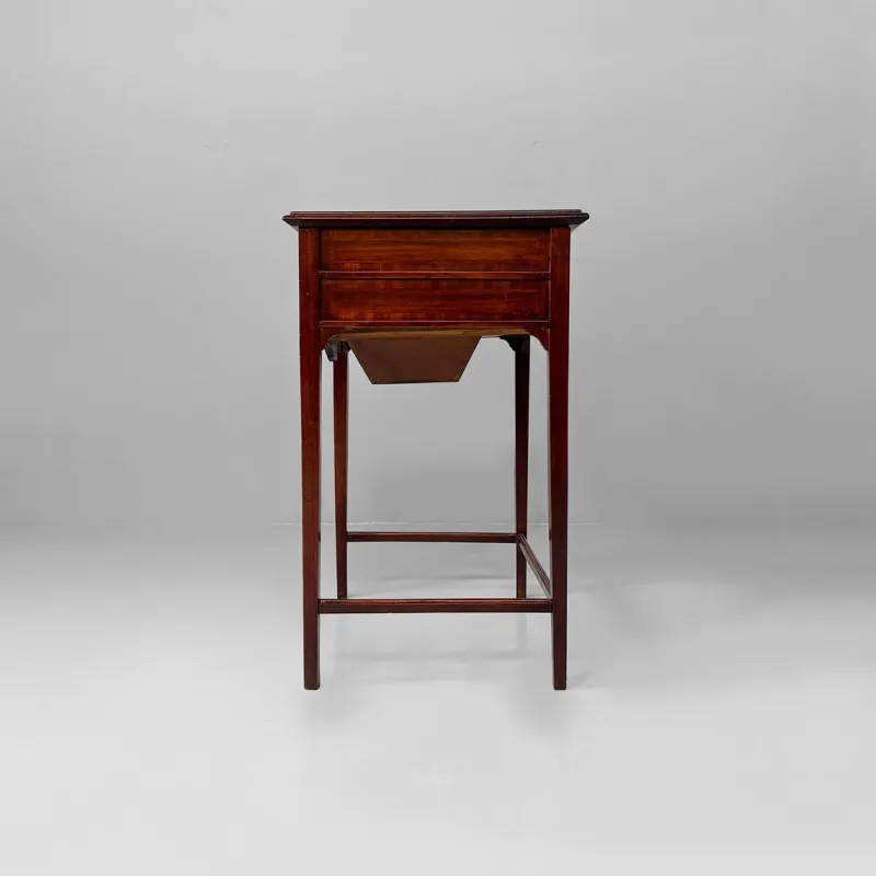 Pamono English Victorian Style Console Table in Wood with Mirror and Drawers, 1930s