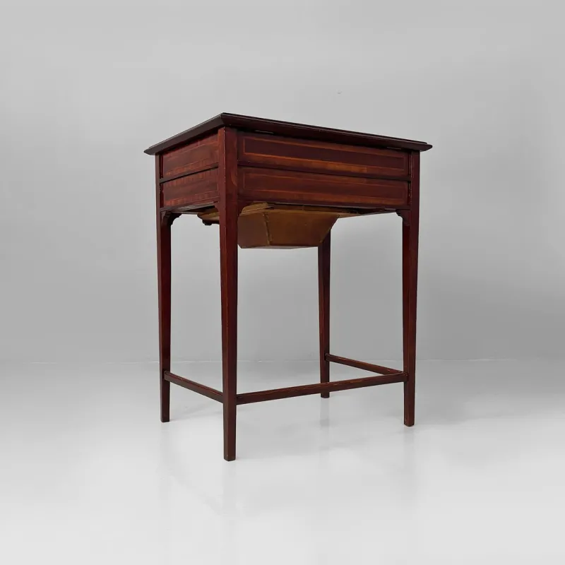 Pamono English Victorian Style Console Table in Wood with Mirror and Drawers, 1930s