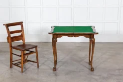 Pamono English Walnut & Mahogany Games Table, 1940s