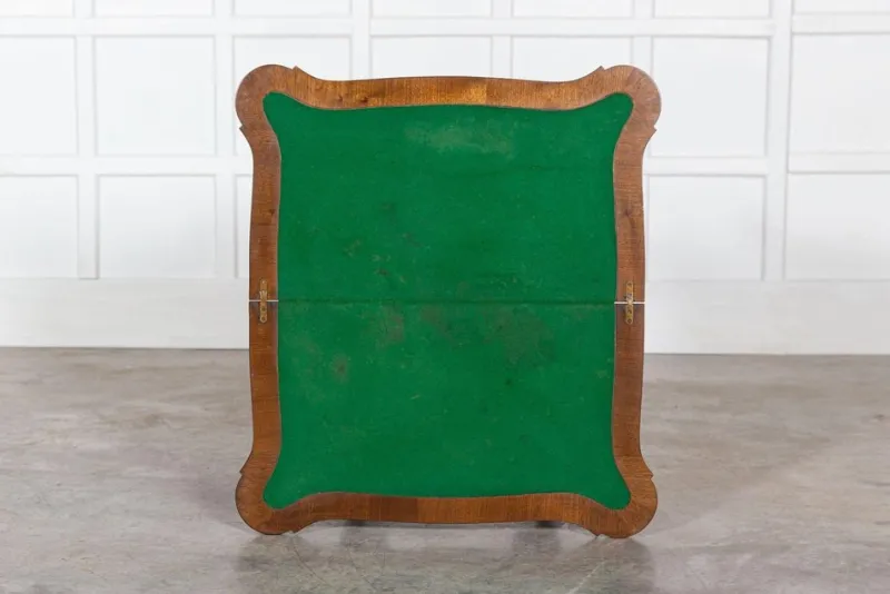 Pamono English Walnut & Mahogany Games Table, 1940s