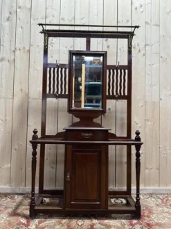 Pamono English Wardrobe in Mahogany> Racks, Hooks & Valets