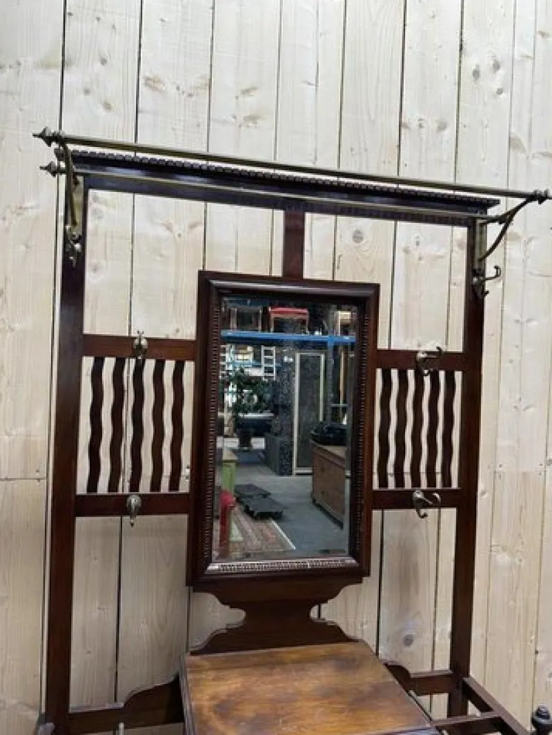 Pamono English Wardrobe in Mahogany> Racks, Hooks & Valets