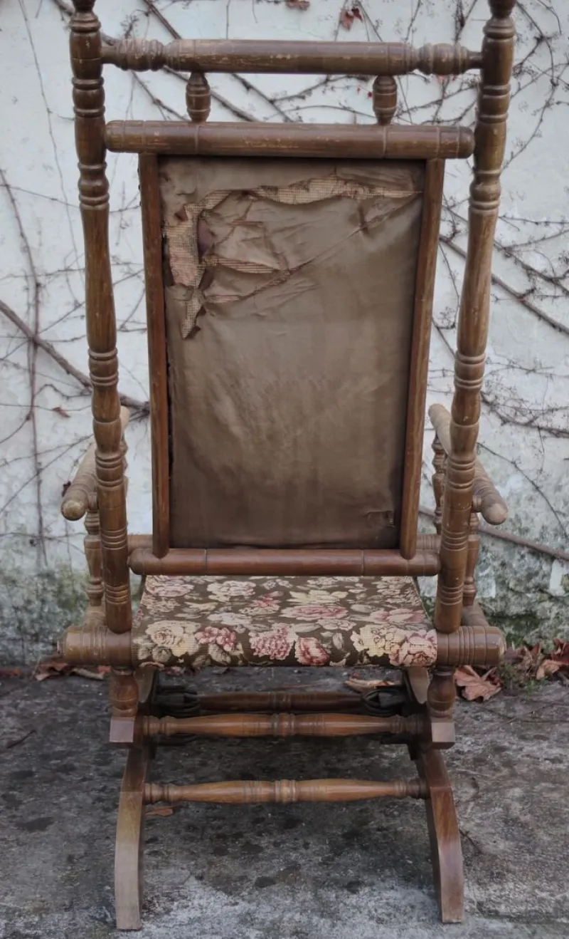 Pamono English Wooden Rocking Chair, 1930s> Rocking Chairs