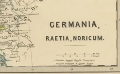 Clearance Pamono Engraved Map of Roman Frontiers, 1880