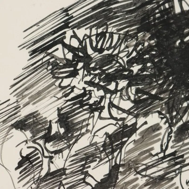 Outlet Pamono Ennio Morlotti, Composition, Ink on Paper