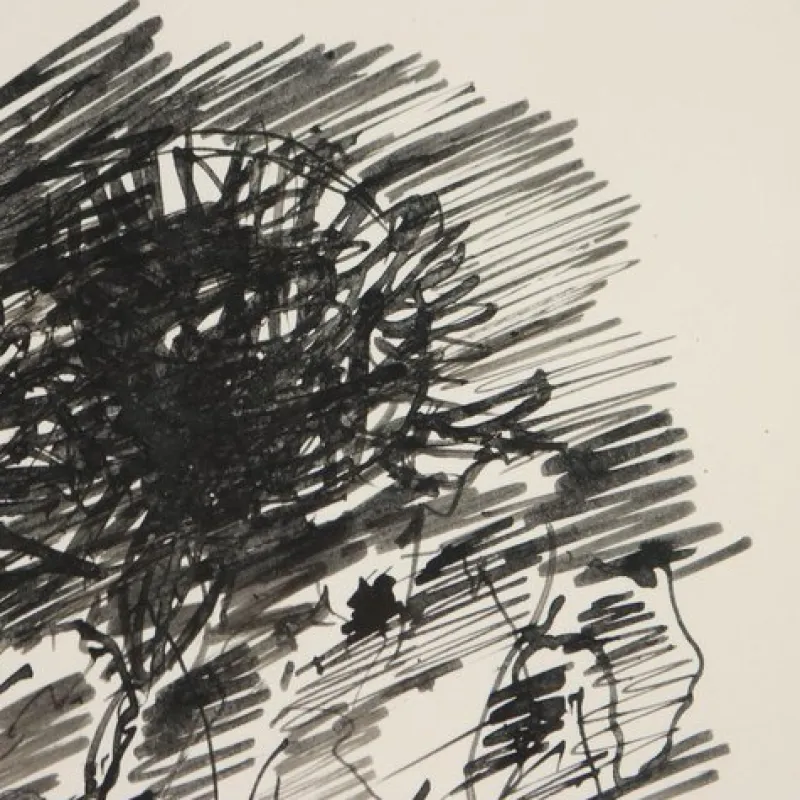 Outlet Pamono Ennio Morlotti, Composition, Ink on Paper