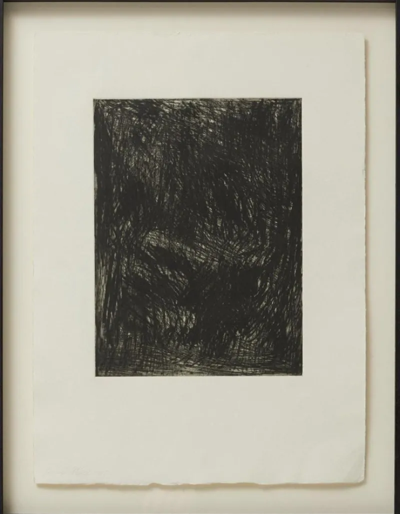 Pamono Enrico Della Torre, Black and White Abstract Composition, Engraving, 2016, Framed> Contemporary|Abstraction