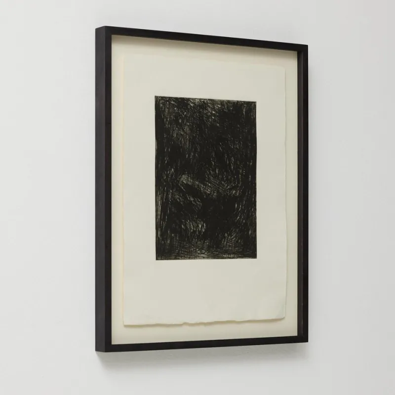 Pamono Enrico Della Torre, Black and White Abstract Composition, Engraving, 2016, Framed> Contemporary|Abstraction