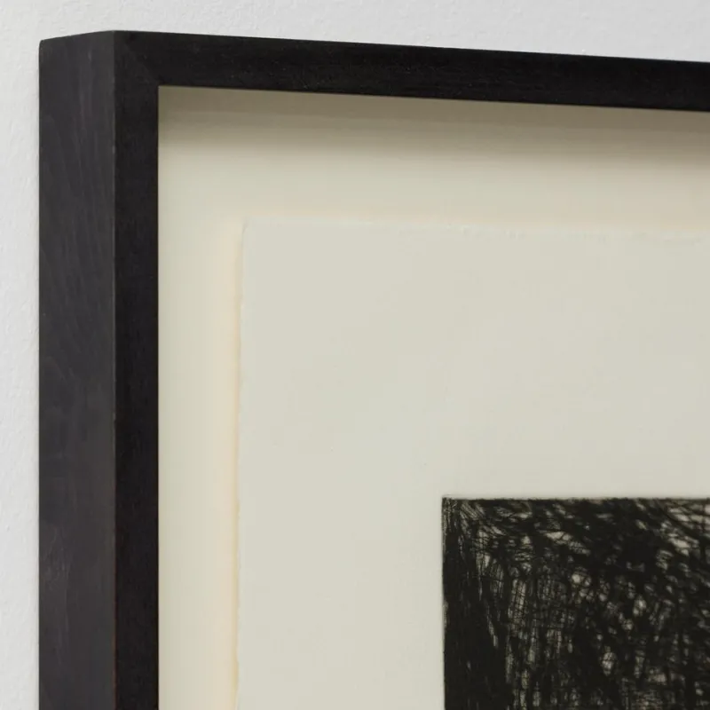 Pamono Enrico Della Torre, Black and White Abstract Composition, Engraving, 2016, Framed> Contemporary|Abstraction