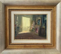 Pamono Enrique Gomez Sacanelles, Artist's Study, 1980s, Oil on Canvas> Impressionist