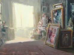 Pamono Enrique Gomez Sacanelles, Artist's Study, 1980s, Oil on Canvas> Impressionist