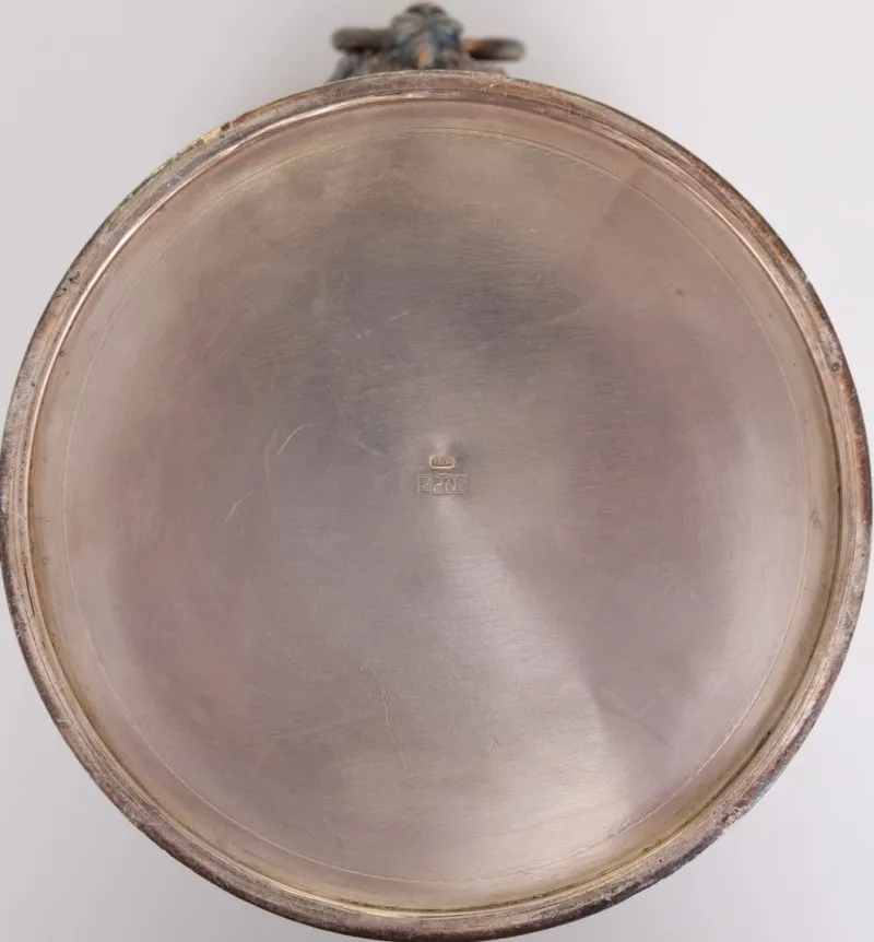 Pamono Epns Silver Plated Lions Head Wine Cooler, 1950s> Ice Buckets & Wine Coolers