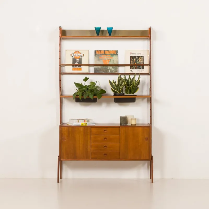 Pamono Ergo Wall Unit with Planter by John Texmon, Norway, 1960s