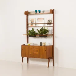 Pamono Ergo Wall Unit with Planter by John Texmon, Norway, 1960s