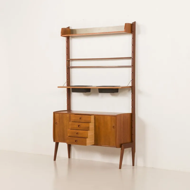 Pamono Ergo Wall Unit with Planter by John Texmon, Norway, 1960s