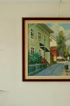 New Pamono Eric Lundberg, A Fine Morning, Oil on Canvas, Mid-20th Century, Framed