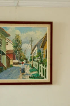 New Pamono Eric Lundberg, A Fine Morning, Oil on Canvas, Mid-20th Century, Framed
