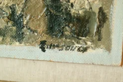 Pamono Erik Emanuelsson, Abstract Composition, Mid-20th Century, Oil on Panel, Framed