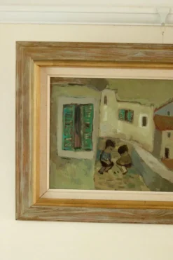 Pamono Erik Sigfrid Persson, Children, Oil on Panel, Mid-20th Century, Framed> Mid-Century