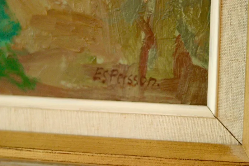 Pamono Erik Sigfrid Persson, Children, Oil on Panel, Mid-20th Century, Framed> Mid-Century