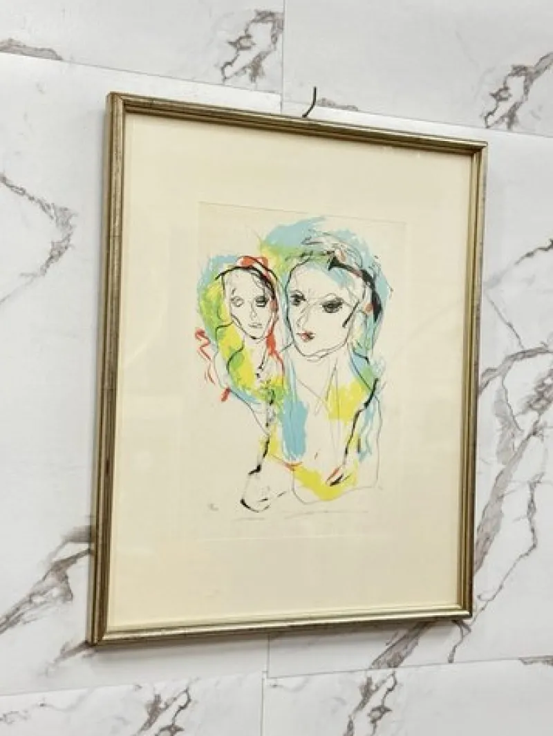 Pamono Ernesto Treccani, Mother and Son, 1970s, Lithograph