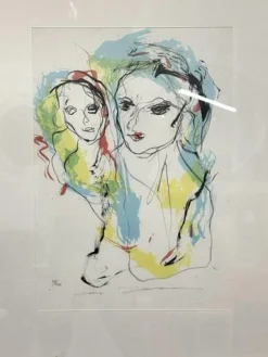 Pamono Ernesto Treccani, Mother and Son, 1970s, Lithograph