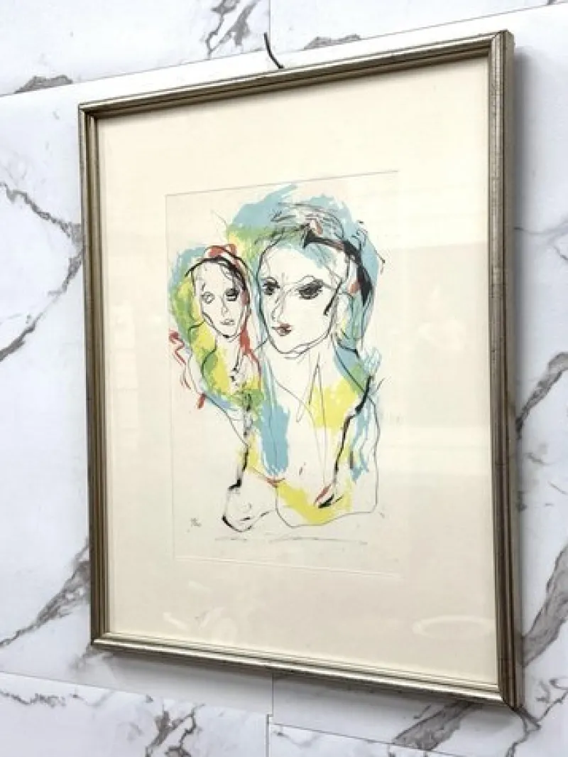 Pamono Ernesto Treccani, Mother and Son, 1970s, Lithograph