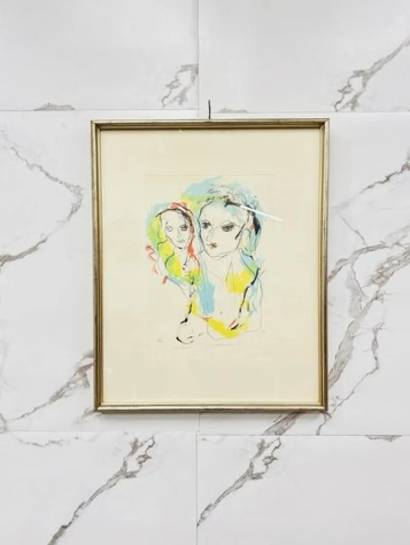 Pamono Ernesto Treccani, Mother and Son, 1970s, Lithograph