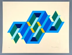 Hot Pamono Ernst Helmstädter, Dual Object, 1981, Color Screen Print