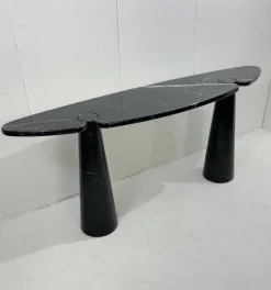 Pamono Eros Console in Black Marble by Angelo Mangiarotti, 1970s><noscript><img width=