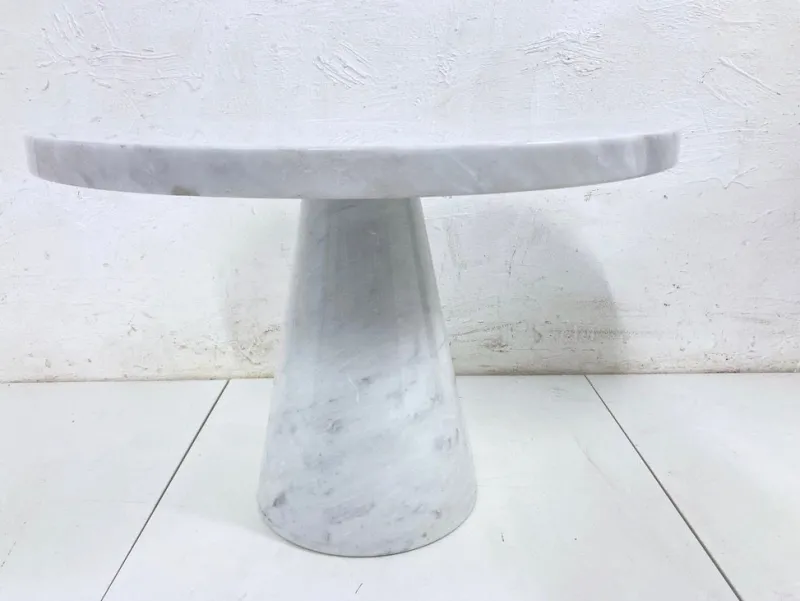 Discount Pamono Eros Side Table in White Marble by Angelo Mangiarotti, 1970s