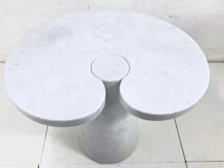 Discount Pamono Eros Side Table in White Marble by Angelo Mangiarotti, 1970s
