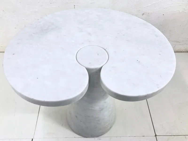 Discount Pamono Eros Side Table in White Marble by Angelo Mangiarotti, 1970s