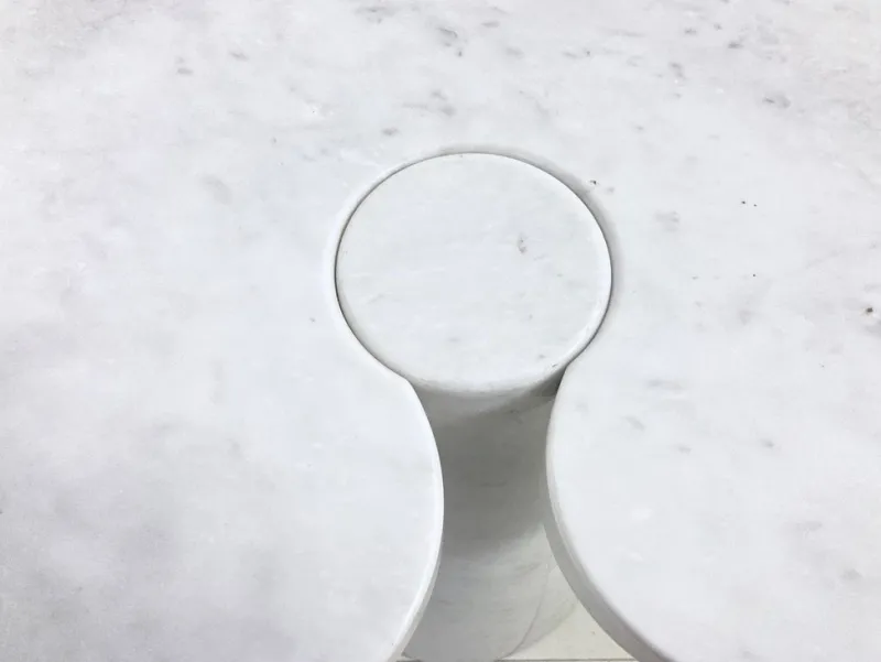 Discount Pamono Eros Side Table in White Marble by Angelo Mangiarotti, 1970s